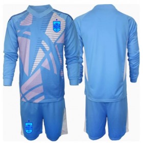 Dětské fotbalový komplet Španělsko Brankář Domácí košile ME 2024 Dlouhým Rukávem